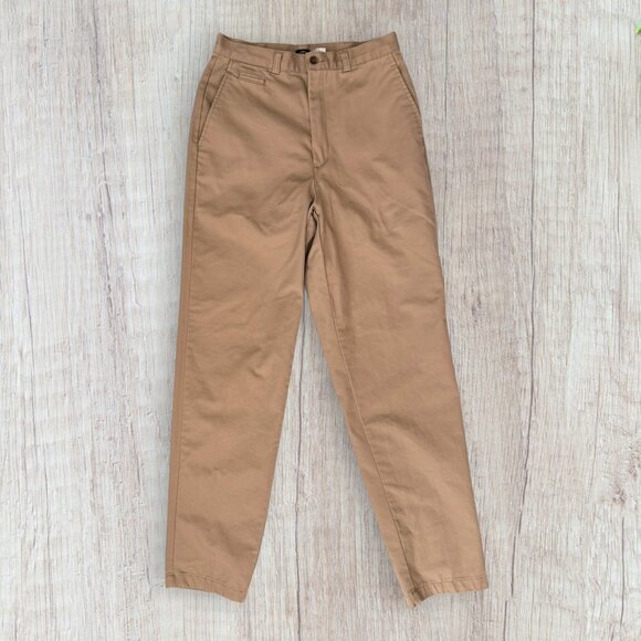 DOCKERS Vintage 90s Khaki High Waist Chino Style Tan Pants Womens 10 Long - Picture 1 of 6